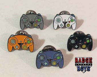 Nintendo Gamecube Controller Enamel Lapel Pin in 6 Colors - Super Smash Bros Melee Ultimate