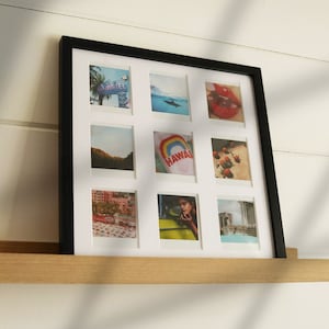 12" x 12" 9 Foto Instax Square MAT NUR (bringen Sie Ihren eigenen Rahmen mit) Multi-Fotorahmen | Coole Geschenkideen | Wandkunst | Galeriewand | Collage