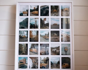 Multi Photo Frame Solution: Collage Photo Mat | Holds 30 Cropped 4x6 Photos (Frame Not Included) for 24” x 36 Frame