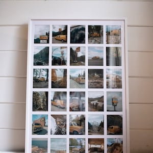 24" x 36" Photo MAT ONLY for 30 4" x 6" Photos (cropped in to 3.8" x 4.8") Bring Your Own Frame! | Wall Art | Decor | Photo Collage