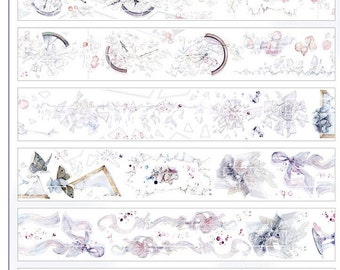 Sample Basic Color Patchwork washi masking tape by Bamo Studio for Journal Card Deco