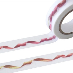Beispiel - bunte Seidenband/Stickerei Washi Masking Tape von Wrapple für Journal/Card Deco