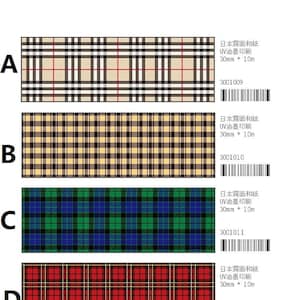 Voorbeeld - Vintage Stijl Plaid washi / Film PET masking tape door Urtape voor Journal Card Deco