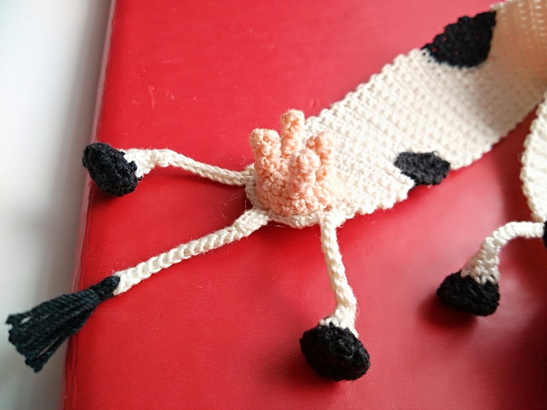 Crochet bookmark Bookmark Cow Funny Gifts Knitted Bookmark Etsy