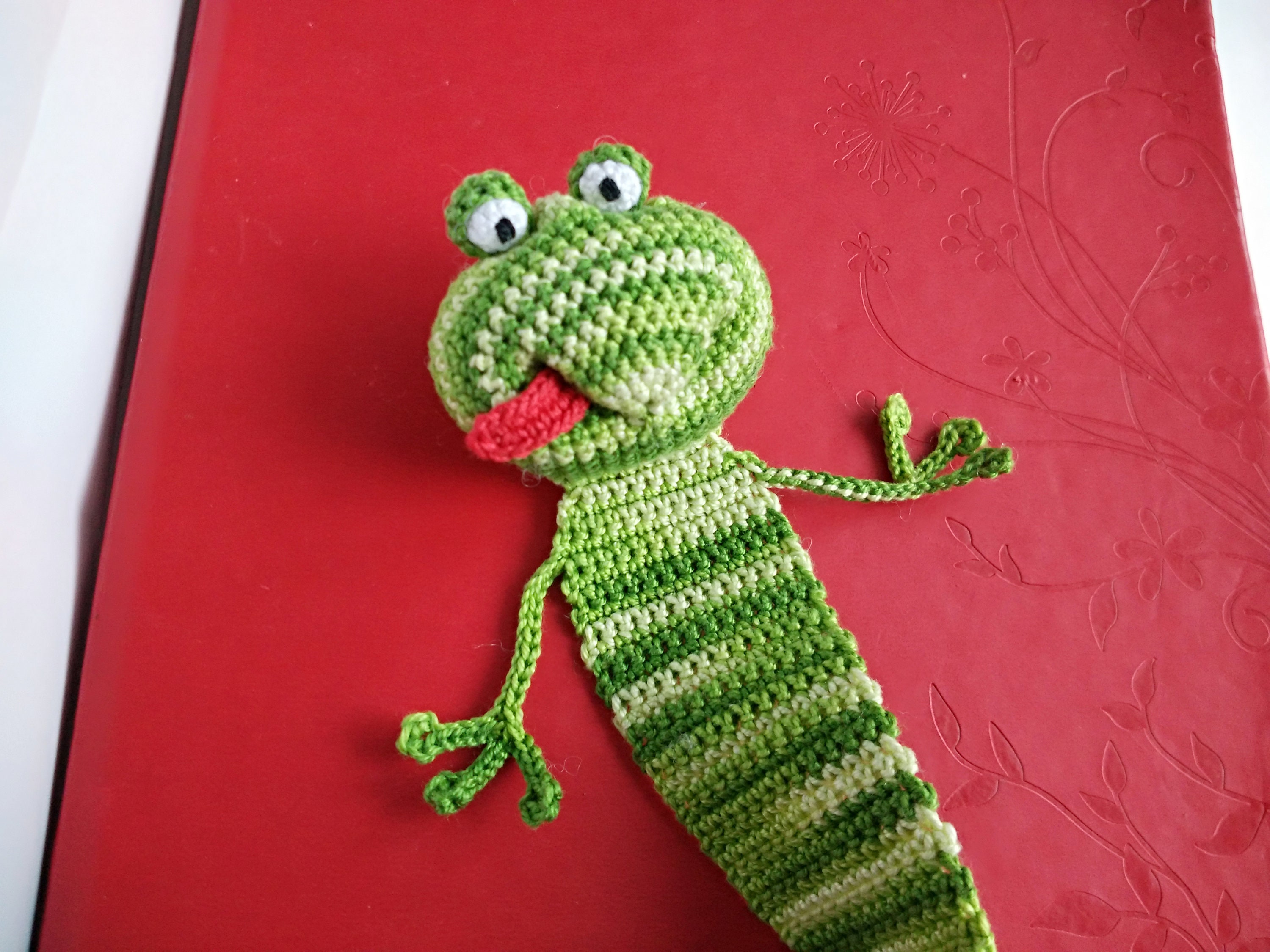 Crocheting Crochet bookmark Bookmark Frog Funny Gift Etsy