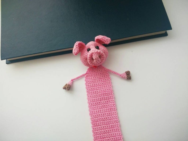 SchweinLesezeichen häkeln Lesezeichen Lesezeichen Etsy