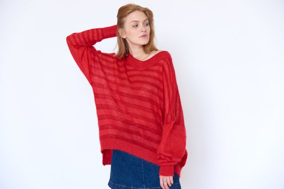 women's red cashmere sweater