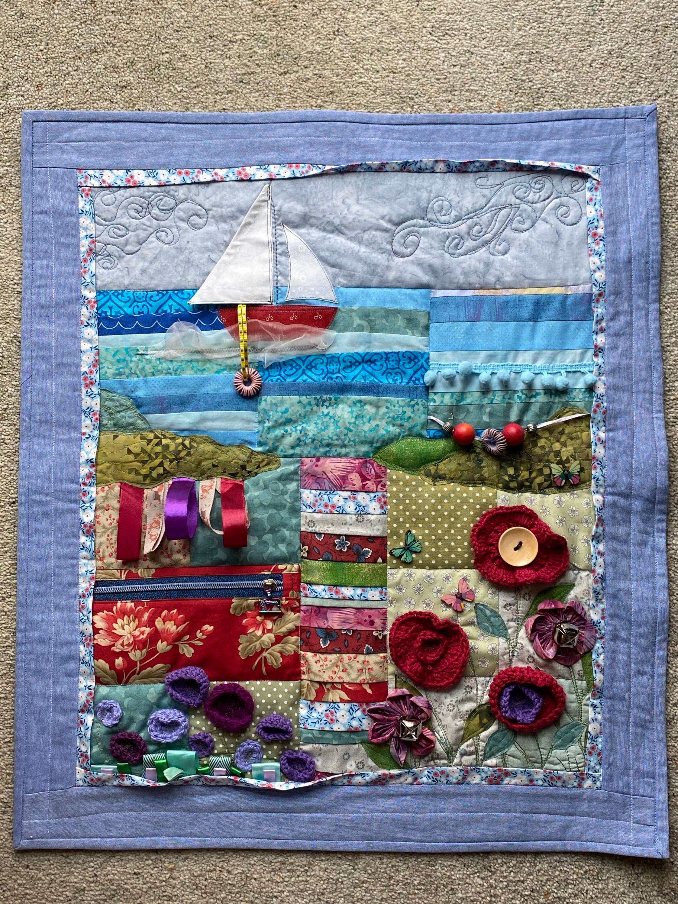 Custom made Fidget blanket for adults who have Alzheimers / Etsy