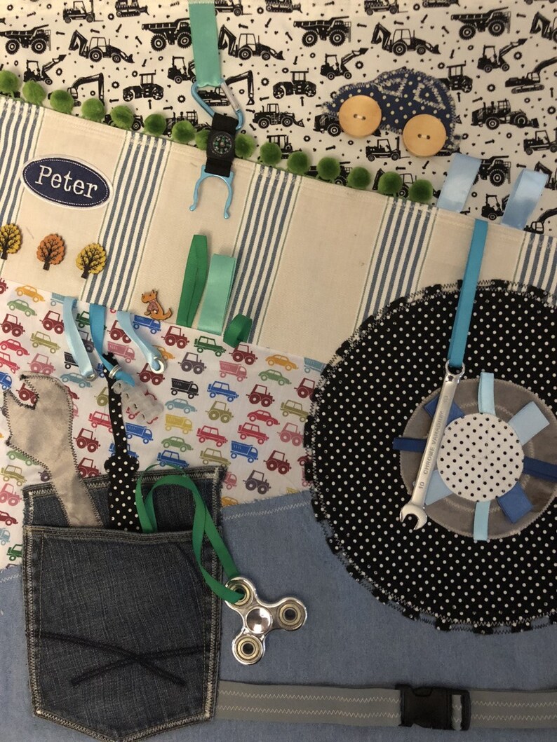 Custom made Fidget blanket for adults who have Alzheimers / Etsy