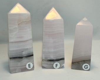 Mangano Crystal (Pink / Rose Calcite) Towers.