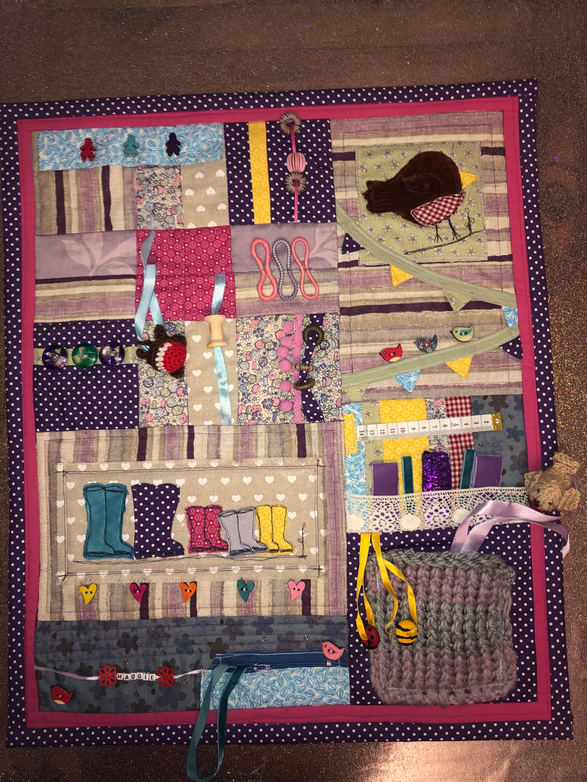 Custom made Fidget blanket for adults who have Alzheimers / Etsy