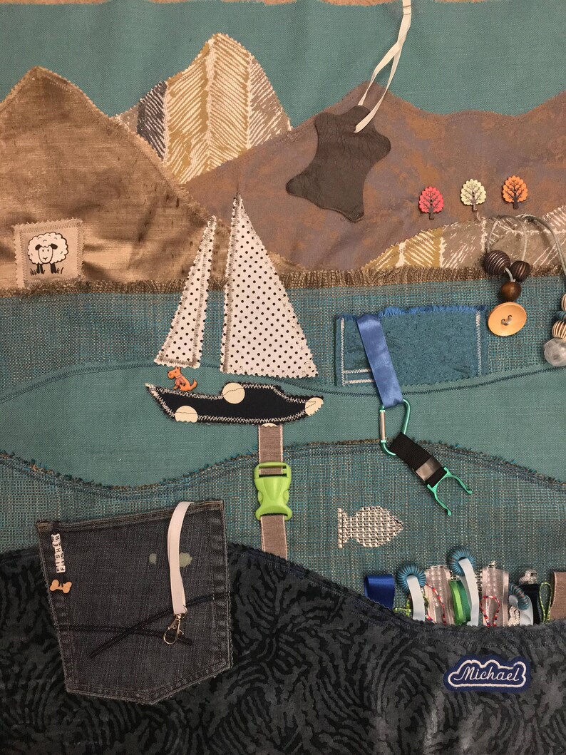 Custom made Fidget blanket for adults who have Alzheimers / Etsy