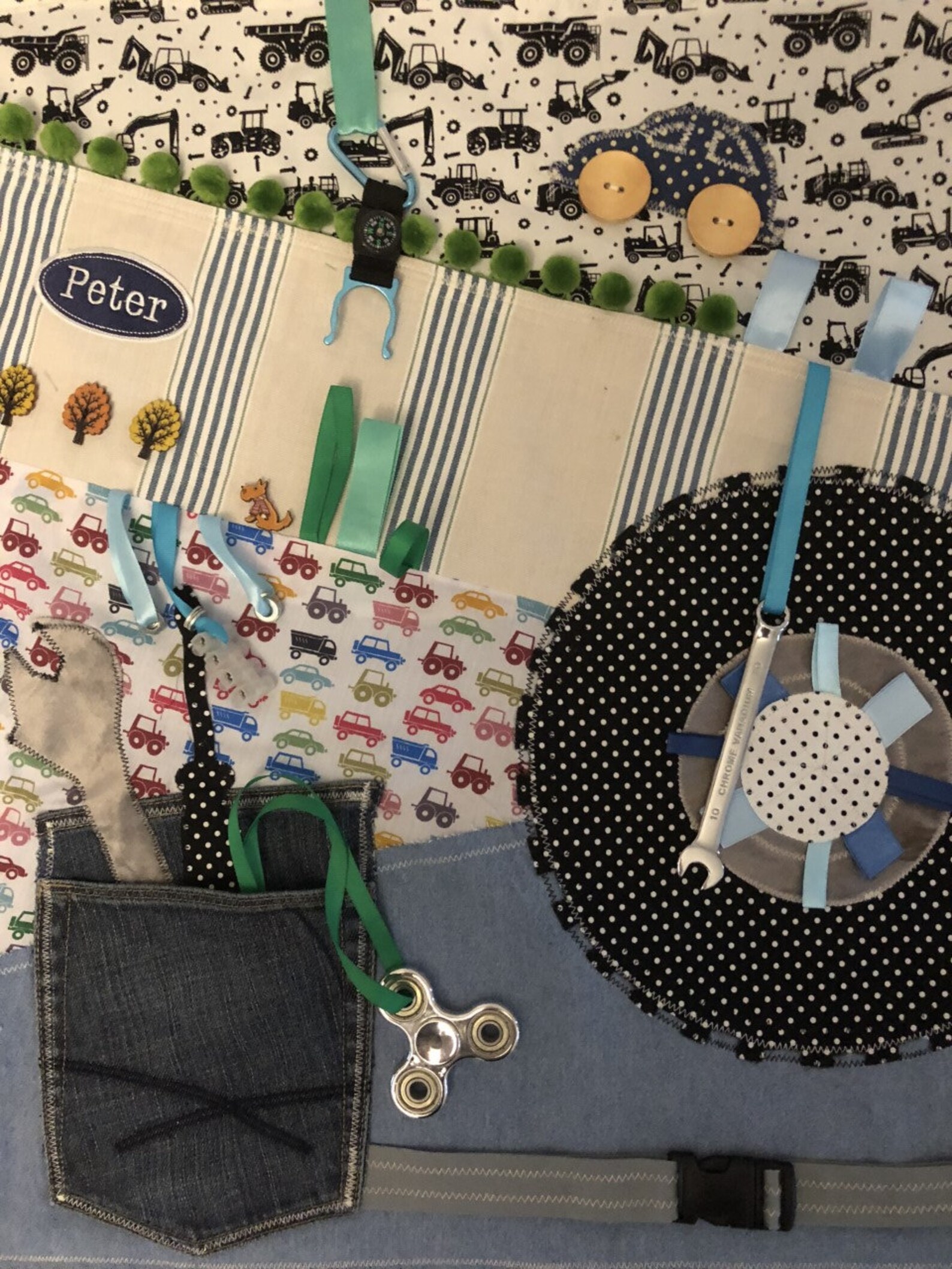 Custom made Fidget blanket for adults who have Alzheimers / Etsy