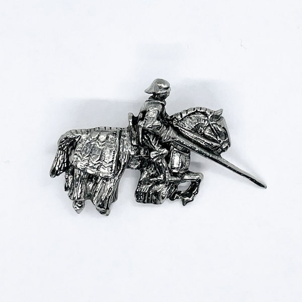 Knight Jousting pin badge