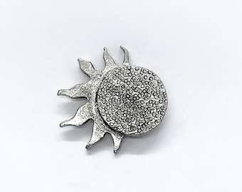 Partial Solar Eclipse - Pewter pin