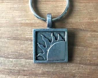 Solar Eclipse (square) keychain