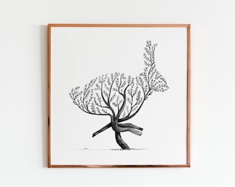 Rabbit Tree print