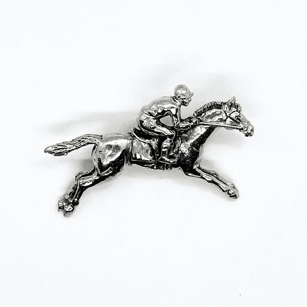 Jockey Horse Racing - Pewter Pin