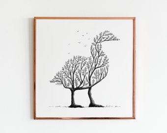 Duck Tree print