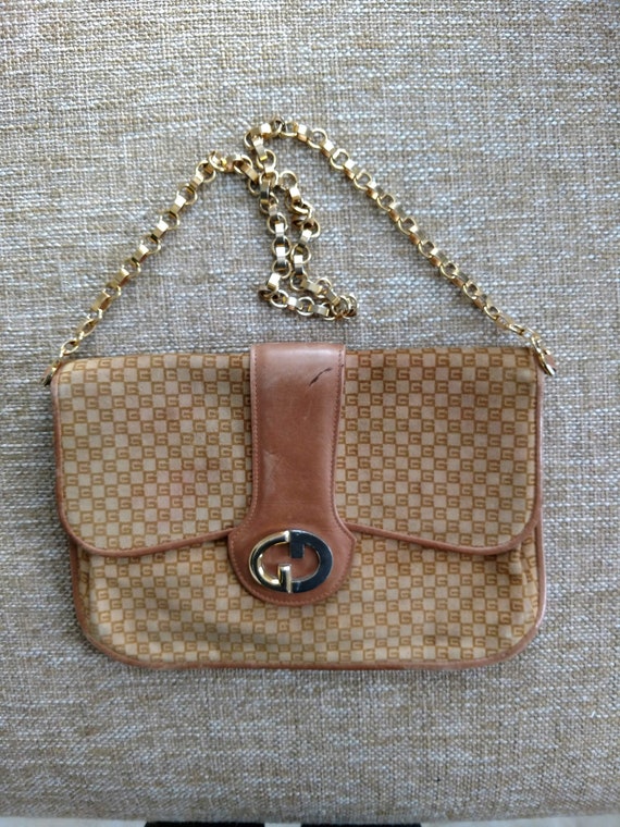 Beige Suede Vintage Gucci Shoulder Bag Purse | Etsy