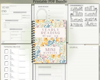 Reading Recap Review Pages | Reading Journal Prints Instant Download