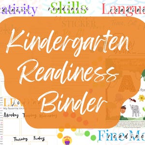 Kindergarten Readiness Binder | Sumer Learning | Instant Download | Full Customizable | Ready to Print