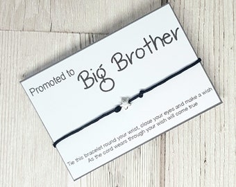 Promoted To Big Brother, Wish Bracelet, Wish String, Star Charm, Brother Since 2020, Brother Wish Bracelet, Brother Gift, Brother Wish