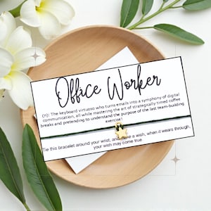 Office Worker Definition, Wish Bracelet, Wish String, Someone Special, Friendship Bracelet, Charm Bracelet, Thank You, Appreciation Gift