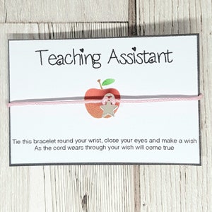 Teaching Assistant, Wish Bracelet, Wish String, Thank You Teacher, End Of Term, Teacher Gift, Special Teacher, Teacher Appreciation image 3