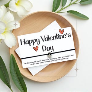 Happy Valentines Day, Wish Bracelet, Wish String, Valentines Gift, Boyfriend Gift, Girlfriend Gift, Love Gift, Someone Special, Star, Heart