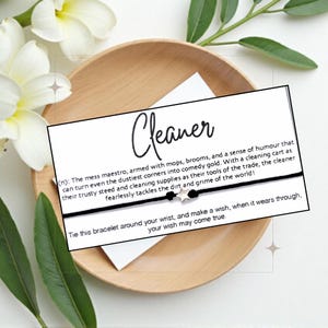 Cleaner Definition, Wish Bracelet, Wish String, Someone Special, Friendship Bracelet, Charm Bracelet, Thank You Gift, Appreciation Gift