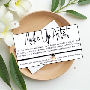 Make Up Artist Definition, Wish Bracelet, Wish String, Someone Special, Friendship Bracelet, Charm Bracelet, Thank You, Appreciation Gift