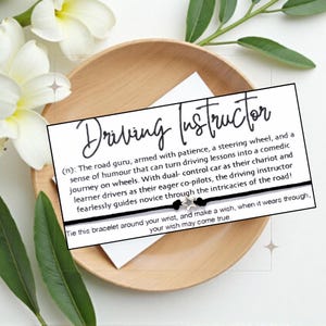 Driving Instructor Definition, Wish Bracelet, Wish String, Someone Special Friendship Bracelet, Charm Bracelet, Thank You, Appreciation Gift