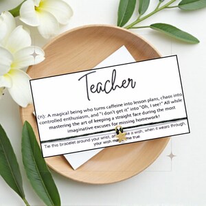 Teacher Definition, Wish Bracelet, Wish String, Someone Special, Friendship Bracelet, Charm Bracelet, Thank You Gift, Appreciation Gift