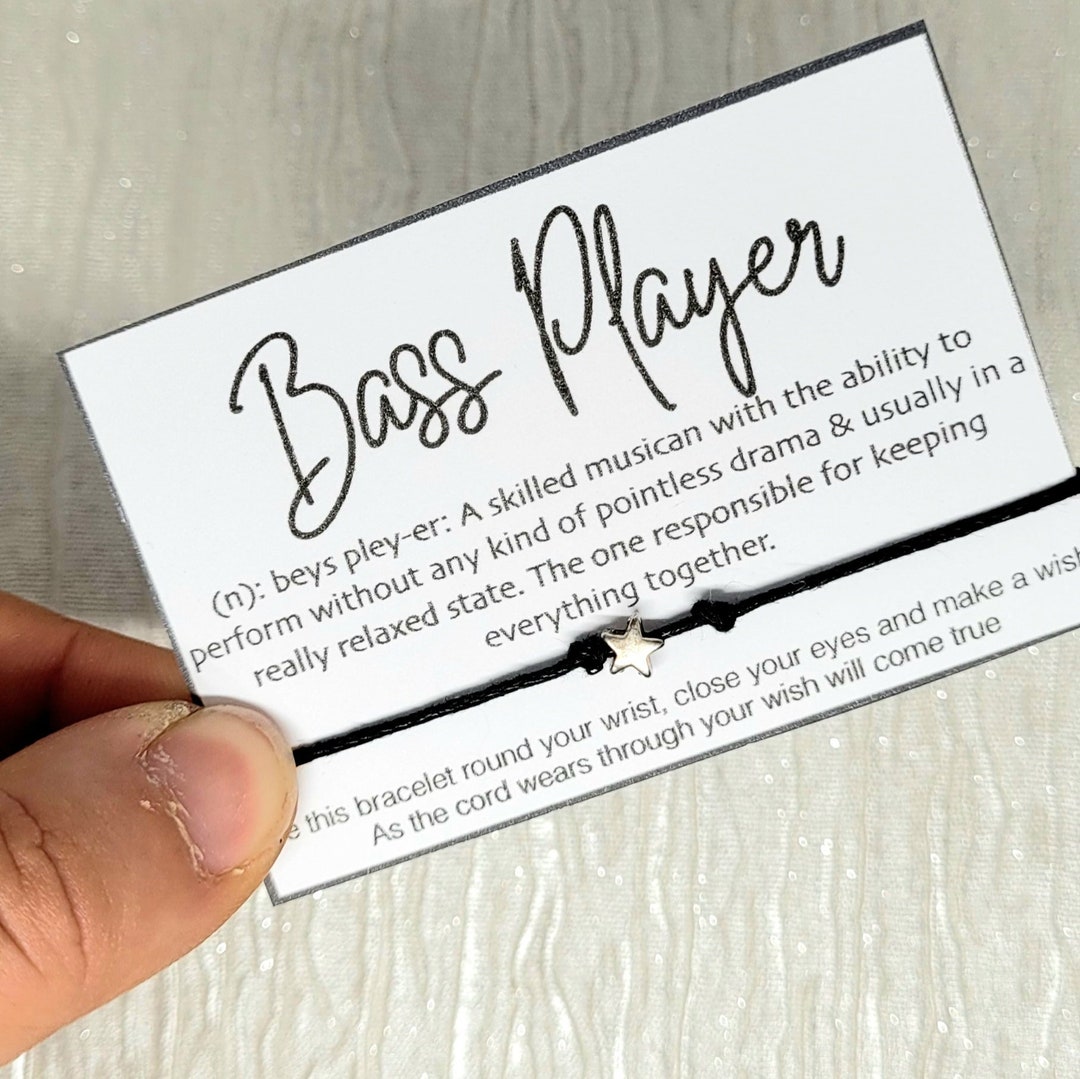 Bass Player, Wish Bracelet, Wish String, Special Gift, Charm String