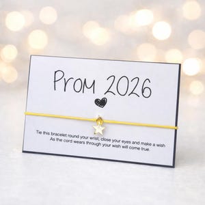 Prom 2026 Wish Bracelet Gift | Senior Prom Keepsake | Graduation Wish ...