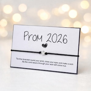 Braccialetto dei desideri per il ballo di fine anno 2026 / Ricordo di fine anno / Braccialetto dei desideri per la laurea / Bomboniera per la serata del ballo di fine anno / Regalo per il ballo di fine anno del migliore amico / Classe del 2026