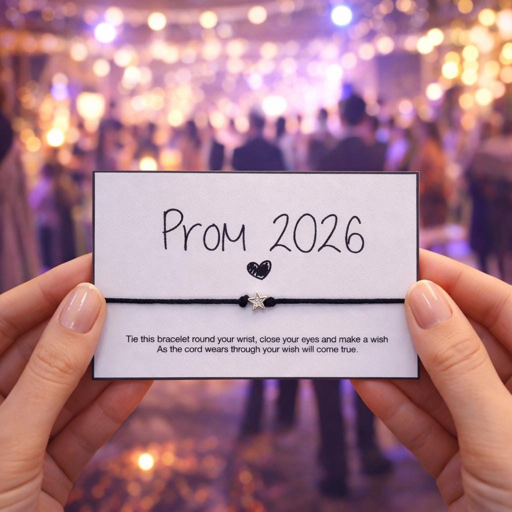 Prom 2026 Wish Bracelet Gift | Senior Prom Keepsake | Graduation Wish ...