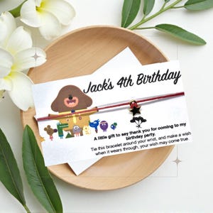 Party Favours, Wish Bracelet, Wish String, Personalised, Star, A Birthday Wish, Thank You For Coming To My Birthday Party, Birthday Party