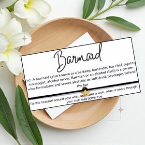 Barmaid Definition, Wish Bracelet, Wish String, Someone Special, Star Friendship Bracelet, Charm Bracelet, Thank You Gift, Appreciation Gift