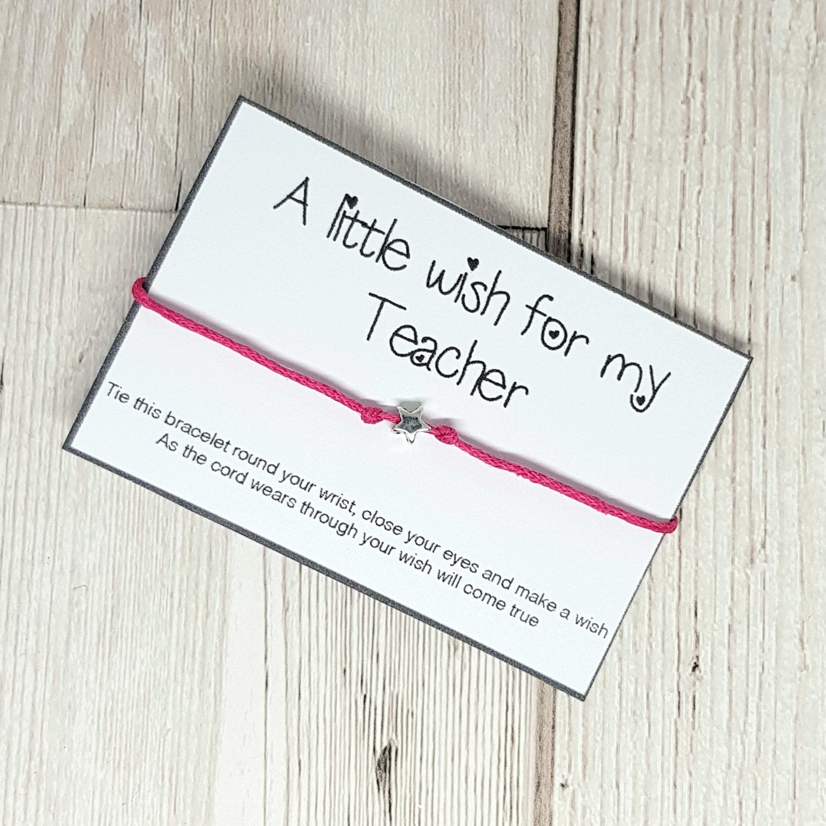 A Little Wish, Teacher, Wish Bracelet, Wish String, Thank You Teacher…