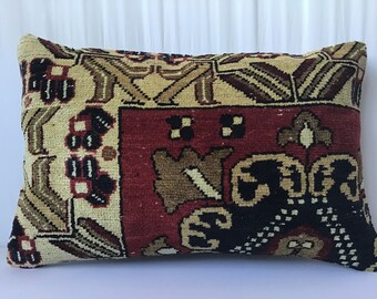 60x40 cm 24x16 inch,Kilim Pillow,Rug Pillow,Carpet Pillow,Moroccon Pillow,Accent Pillow,Handmade Pillow,Bench Pillow,Rug Cushion,Rug Pillows