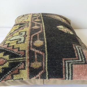 60x40cm, 24x16 inches, Kilim Pillow, Carpet Pillow, Moroccan Pillow, Accent Pillow, Handmade Pillow, Bench Pillow, Rug Pillow, Cushion image 3