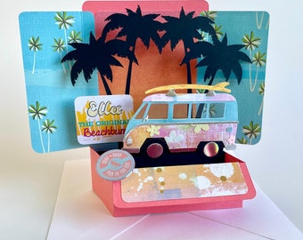 Personalised Surfer Combie Van Card