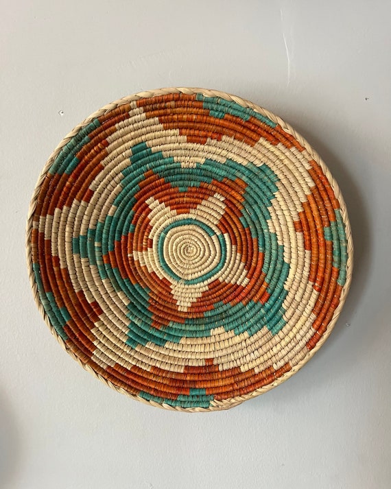 African Wall Basket Decor, Boho Wall Decor, Handmade Natural Wall Art, Valentines Day Home Gift, Valentines Day Home Decor, Woven Wall Art
