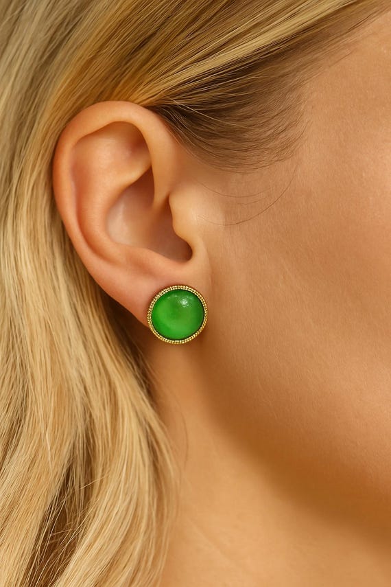 Gold Chunky Teardrop Earrings: 80s Retro Statement Hoops