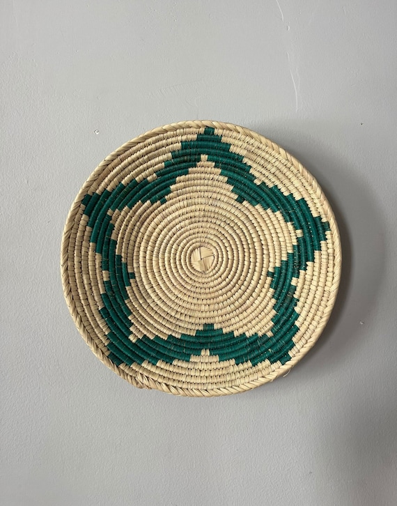 African Wall Basket, Handwoven Wall Basket Decor, Boho Woven Wall Art, Natural Home Decor, Rustic Wall Hanging, Valentines Day Gift for Her