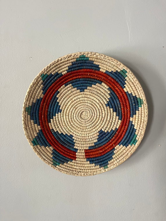 Handmade Woven Wall Basket, Boho Southwestern Decor, Decor Basket, Handmade Christmas Wall Decor, Valentines gift for her, Gift for Mom