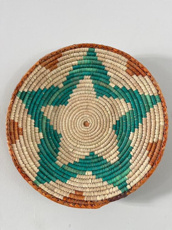Green Star Wall Basket, African Wall Basket Decor, Handmade Wall Art, Boho Woven Wall Art, Natural Home Decor, Valentines Day Gift for Her