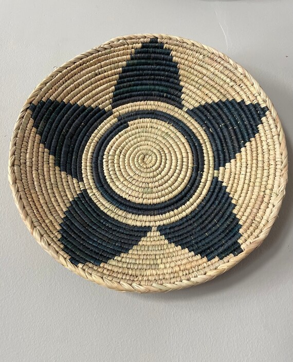 Handmade Wall Basket, Handwoven Wall Basket Decor, Boho Woven Wall Art, Natural Home Decor, Rustic Wall Hanging, Valentines Day Gift for Her